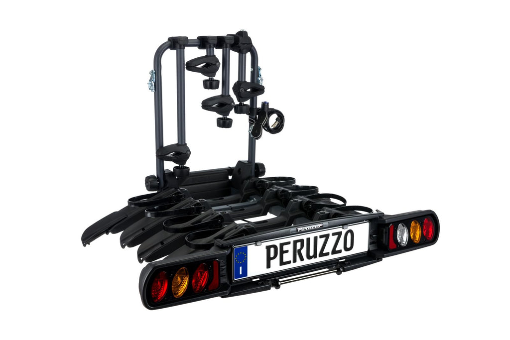 Peruzzo - Pure Instinct Hitch Carrier - Transport 2 Bikes up to 60kg - Compatible with Electric and Fat Bikes - Tilt with Pedal - Key Lock Included - European Universal