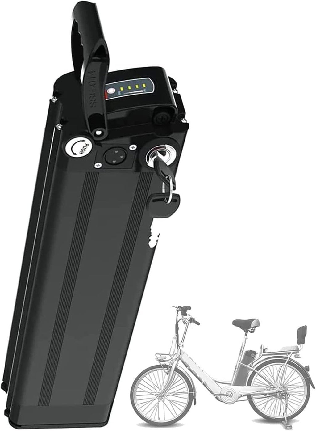 Electric Bike Battery 36V E-Bike Battery 36V 10Ah/13Ah/15Ah/20Ah for Folding Electric Bike, Removable Lithium-Ion Battery with Charger for 250W/500W/750W Engines
