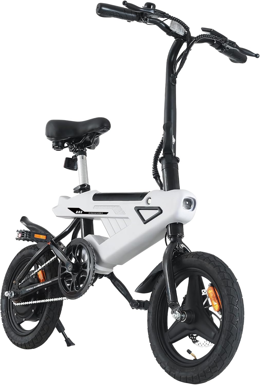 E Bike 14 Inch Folding Electric Bike with Removable Battery 36V 6.4Ah LCD Display 25km/h for Men and Women