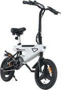 E Bike 14 Inch Folding Electric Bike with Removable Battery 36V 6.4Ah LCD Display 25km/h for Men and Women