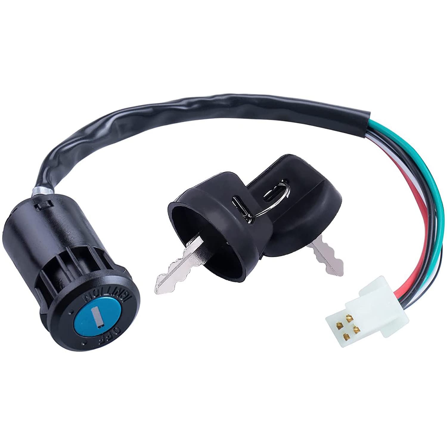 Greluma 1 Piece Motorcycle 2 Wire Ignition Key Switch for Taotao Sunl ATV Quad Dirt Pocket Bike Electric Scooter