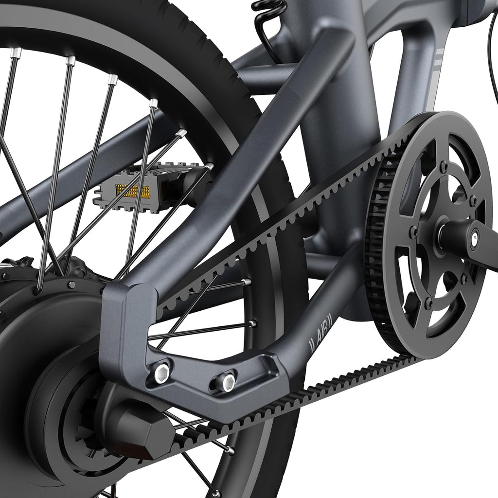 ADO Air20S 20 Inch Folding Electric Bike, Portable Electric Bike 18.5 kg, Smart E-Bike with 3 Driving Modes, 36 V 9.6 Ah Battery, 70-100 KM Range (Shock Absorber Version)