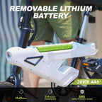 E Bike 14 Inch Folding Electric Bike with Removable Battery 36V 6.4Ah LCD Display 25km/h for Men and Women