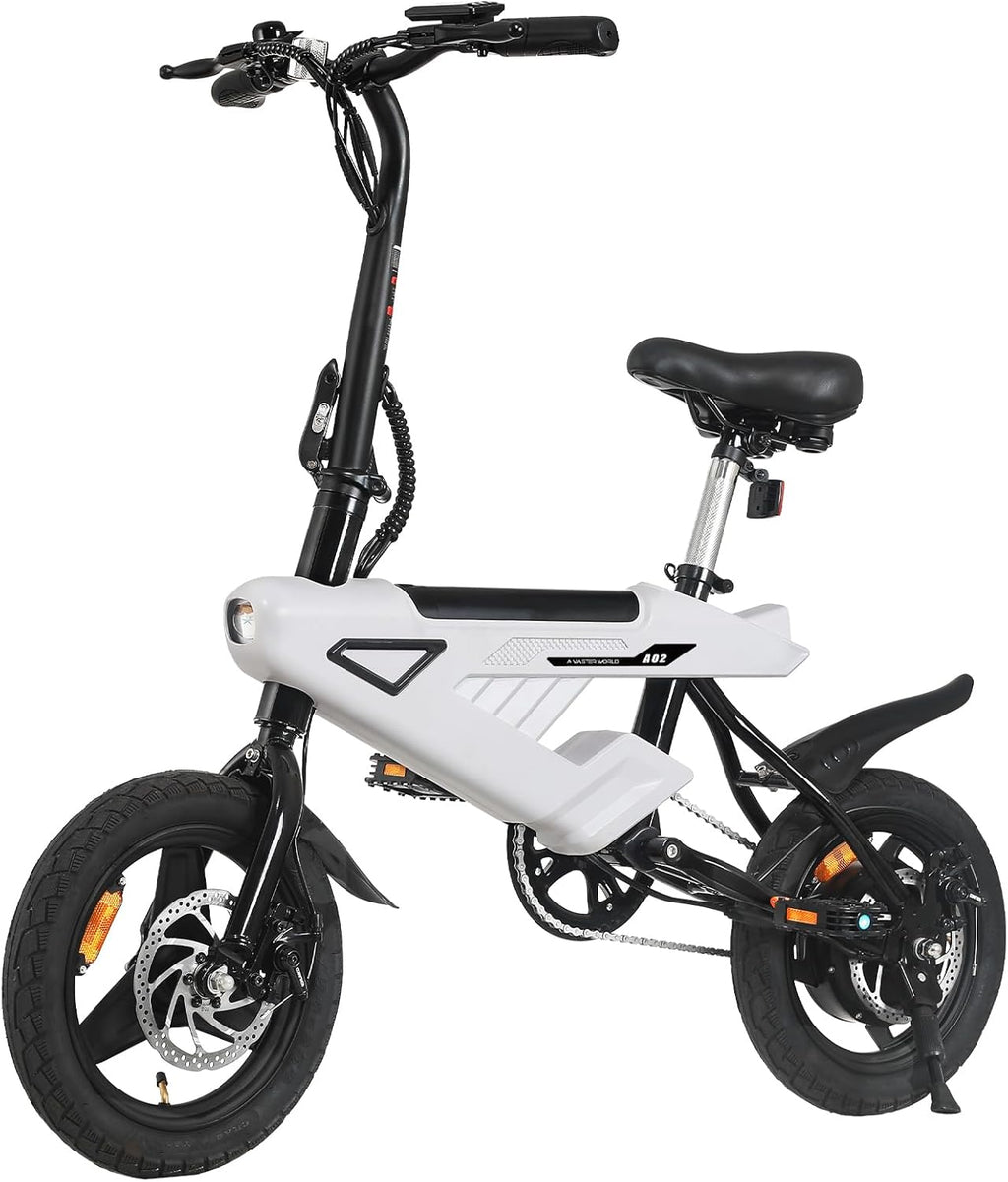 E Bike 14 Inch Folding Electric Bike with Removable Battery 36V 6.4Ah LCD Display 25km/h for Men and Women