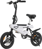 E Bike 14 Inch Folding Electric Bike with Removable Battery 36V 6.4Ah LCD Display 25km/h for Men and Women