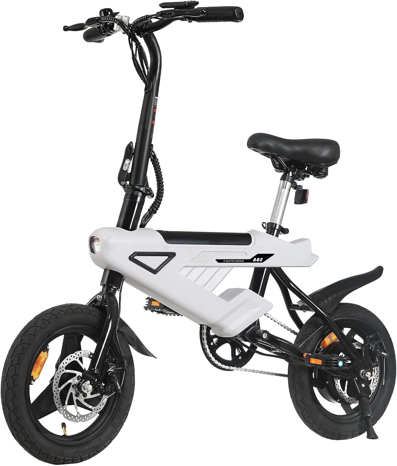 E Bike 14 Inch Folding Electric Bike with Removable Battery 36V 6.4Ah LCD Display 25km/h for Men and Women