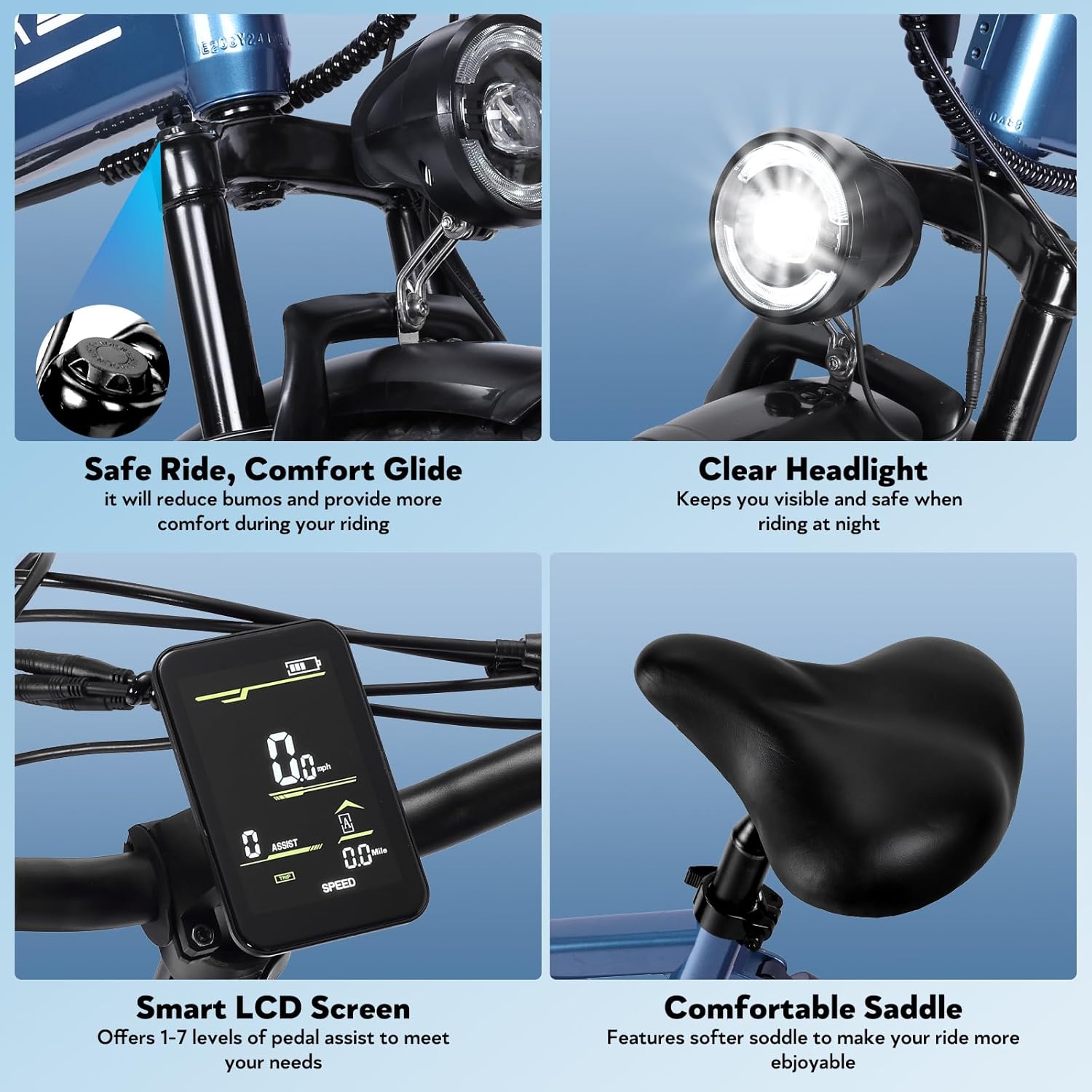 Electric Bike, 20 Inch Adult Electric Bike, Battery 15/17/20AH, Range 60-100 km, Trekking Bike, E-Bike, Urban Electric Bike