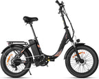 Générique Velo Electrique Pliable 20" Fat Bike 48V 250W avecBatterie 15Ah, Autonomie 40-60 km, Suspension Avant, Freins aDisque, Ecran LCD, Panier & Porte-Bagages - Velo Urbain