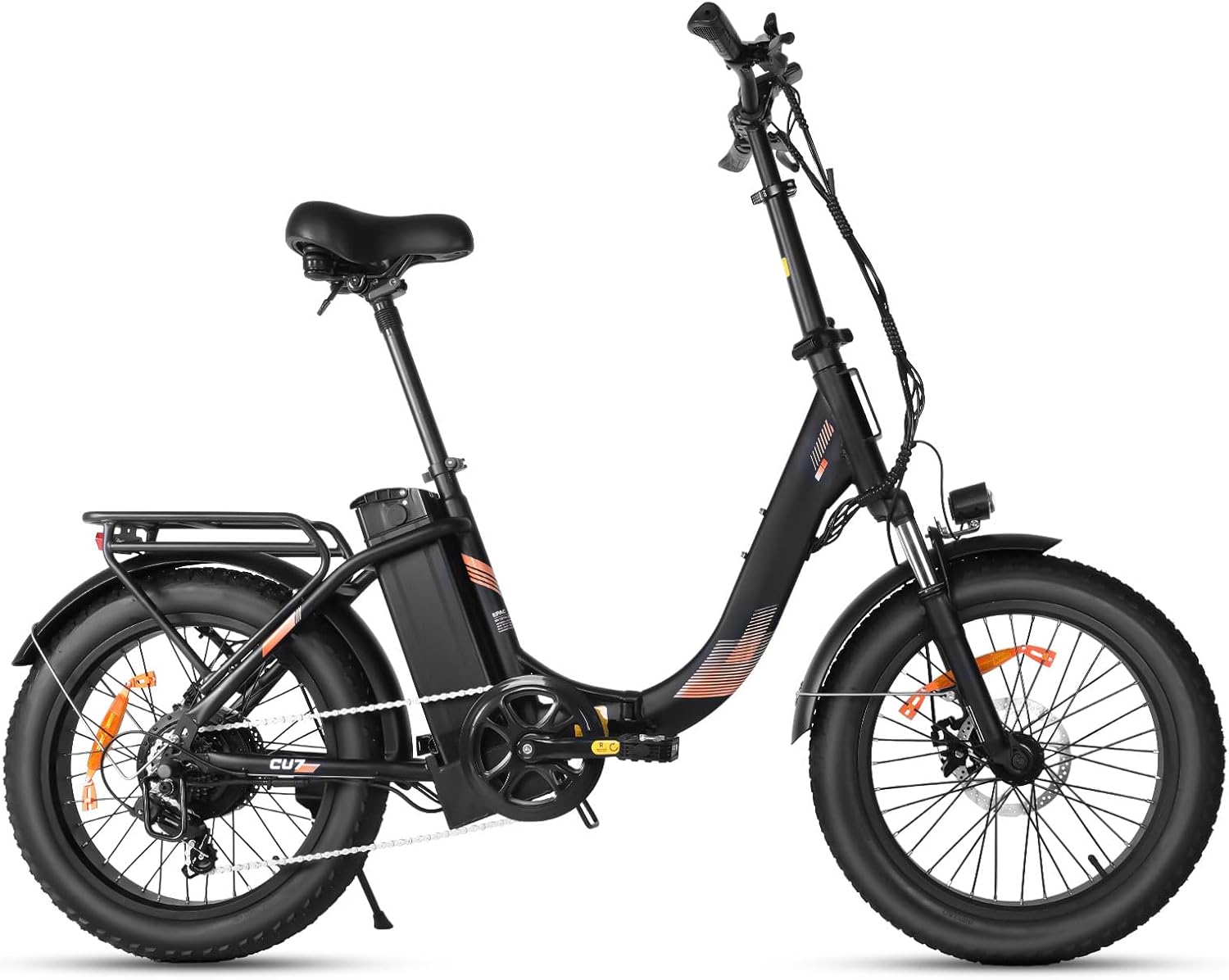 Générique Velo Electrique Pliable 20" Fat Bike 48V 250W avecBatterie 15Ah, Autonomie 40-60 km, Suspension Avant, Freins aDisque, Ecran LCD, Panier & Porte-Bagages - Velo Urbain