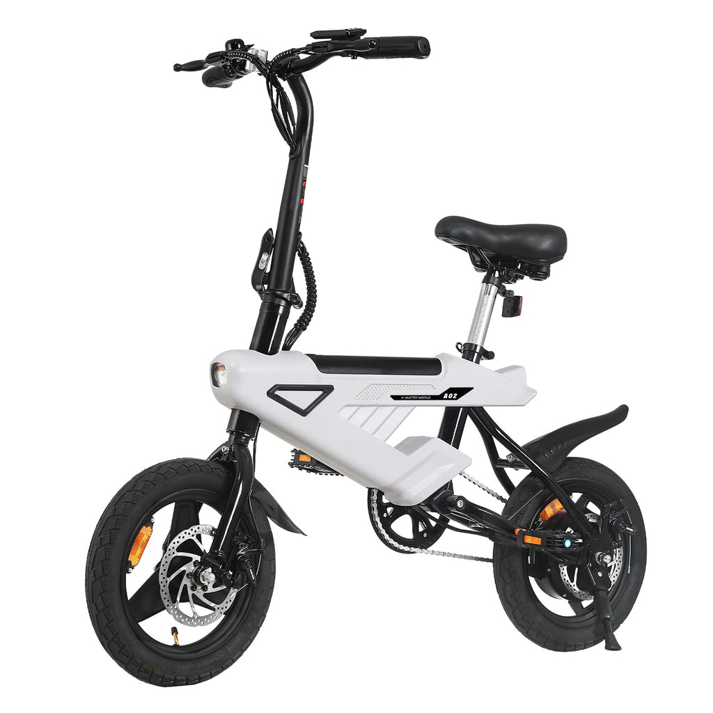 14 inch folding electric bike, 36 V 6.0 Ah battery 250 W motor, up to 25 – 35 km, double disc brakes and maximum speed of 25 km/h, E-bike for adults