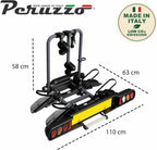 Peruzzo - Pure Instinct Hitch Carrier - Transport 2 Bikes up to 60kg - Compatible with Electric and Fat Bikes - Tilt with Pedal - Key Lock Included - European Universal
