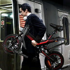 14 inch folding electric bike, 36 V 6.0 Ah battery 250 W motor, up to 25 – 35 km, double disc brakes and maximum speed of 25 km/h, E-bike for adults
