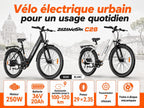 Electric Bike 36V20AH Battery Range 100km The Ideal Choice Urban 29 Inch Electric Bike Adult Motor 250W 7 Speed E-Bike, Electric Bike Woman Man
