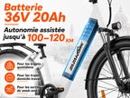 Electric Bike 36V20AH Battery Range 100km The Ideal Choice Urban 29 Inch Electric Bike Adult Motor 250W 7 Speed E-Bike, Electric Bike Woman Man