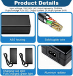 Electric Scooter Charger, 42V 2A Charger Hoverboard, 36V Universal Charger Electric Scooter Battery with 6 Connectors for Xiaomi M365 Hoverboard Electric Scooter E-Bike