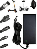 Electric Scooter Charger, 42V 2A Charger Hoverboard, 36V Universal Charger Electric Scooter Battery with 6 Connectors for Xiaomi M365 Hoverboard Electric Scooter E-Bike