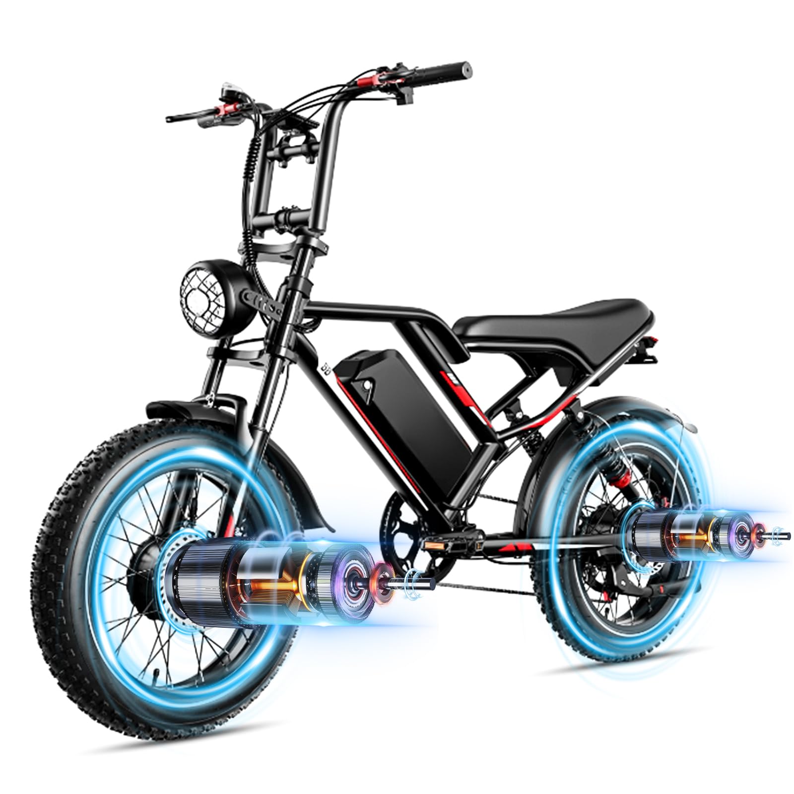 Electric Bike, 20 Inch Adult Electric Bike, Battery 15/17/20AH, Range 60-100 km, Trekking Bike, E-Bike, Urban Electric Bike