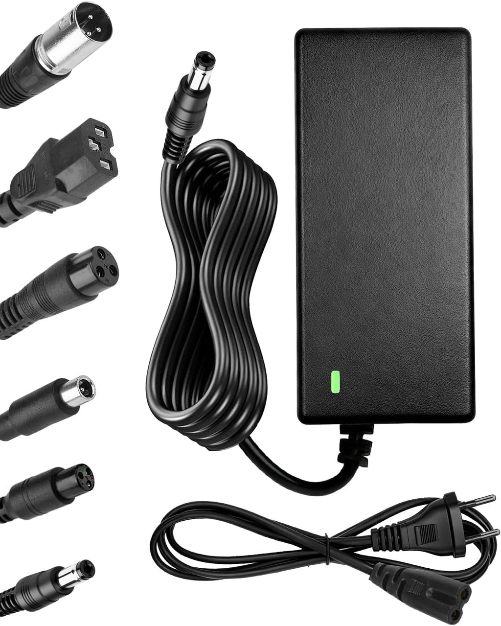 Chargeur Trotinette Electrique, 42V 2A Chargeur Hoverboard, 36V Universel Chargeur Batterie de Trottinette Électrique avec 6 Connecteurs pour M365 Hoverboard E-Bike Scooter Electrique