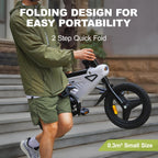 E Bike 14 Inch Folding Electric Bike with Removable Battery 36V 6.4Ah LCD Display 25km/h for Men and Women