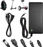 Electric Scooter Charger, 42V 2A Charger Hoverboard, 36V Universal Charger Electric Scooter Battery with 6 Connectors for Xiaomi M365 Hoverboard Electric Scooter E-Bike
