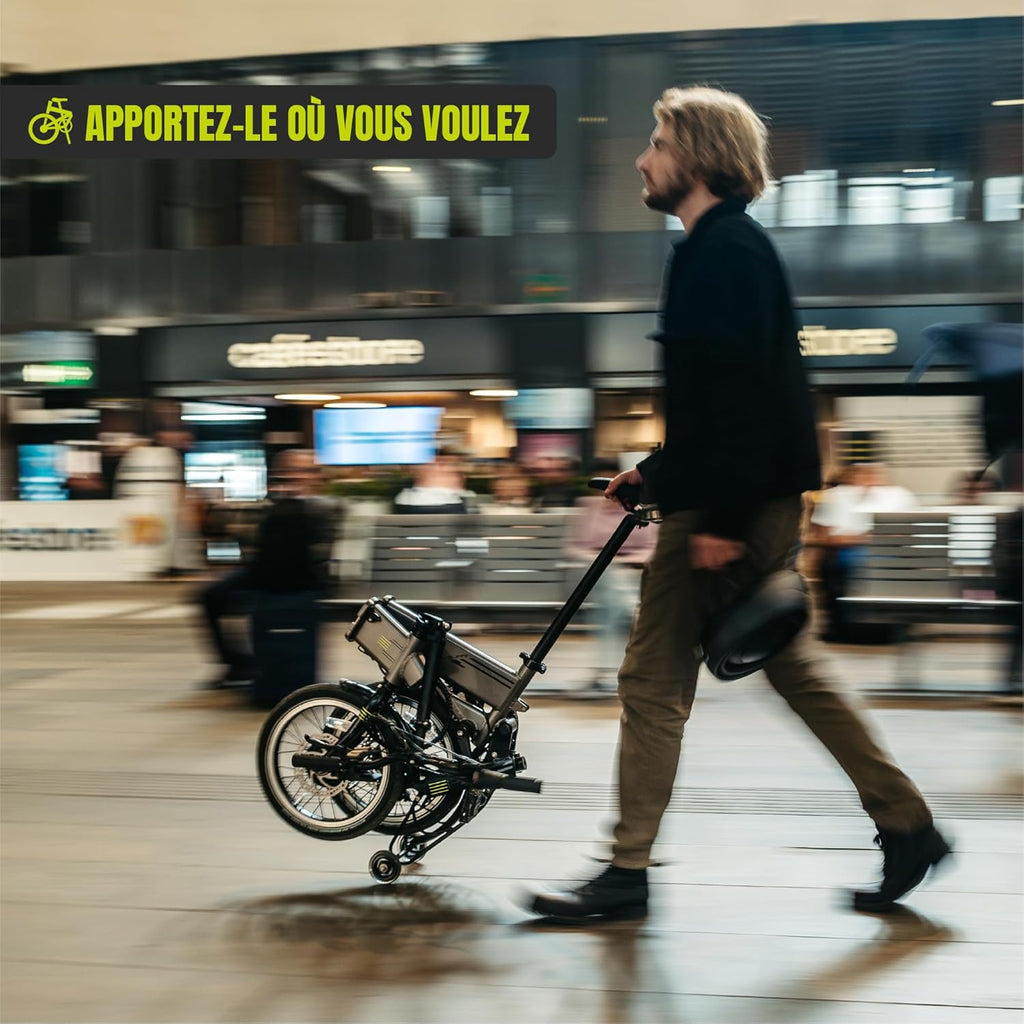 Flebi Supra 4.0+ Folding Electric Bike 16 Inches | Autonomy 100 km | Removable Battery 14Ah/504Wh | 7 Speeds | Unisex Compact and Lightweight Urban E-Bike
