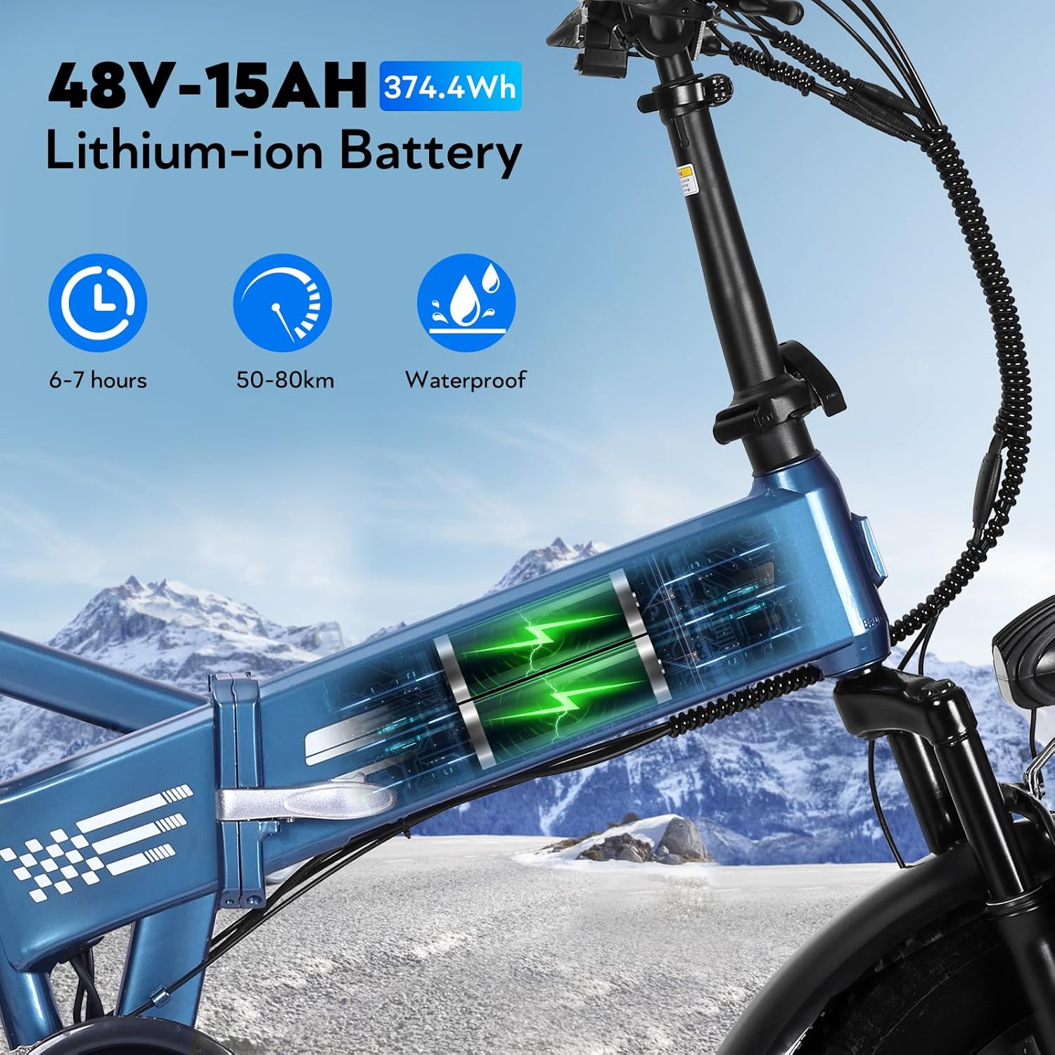 Electric Bike, 20 Inch Adult Electric Bike, Battery 15/17/20AH, Range 60-100 km, Trekking Bike, E-Bike, Urban Electric Bike