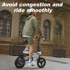 E Bike 14 Inch Folding Electric Bike with Removable Battery 36V 6.4Ah LCD Display 25km/h for Men and Women