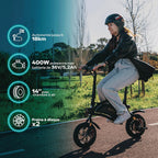 UrbanGlide Adult Electric Balance Bike 140 – 250W Motor – Range up to 18 km – 14" Inflatable Wheels – 42V/5.2Ah Battery – Weight 15 kg
